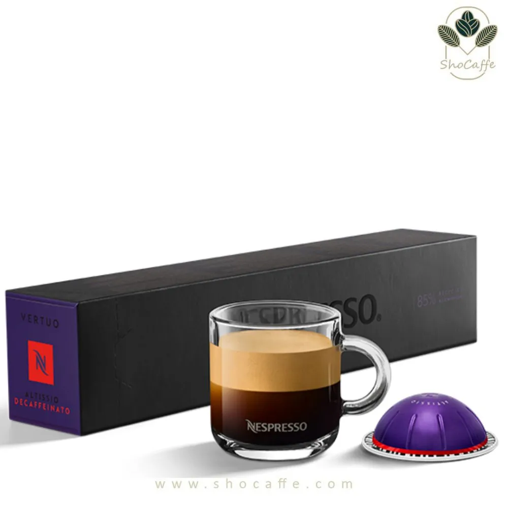 کپسول قهوه نسپرسو ورتو آلتیسیو بدون کافئین Espresso Altissio Decaffeinato